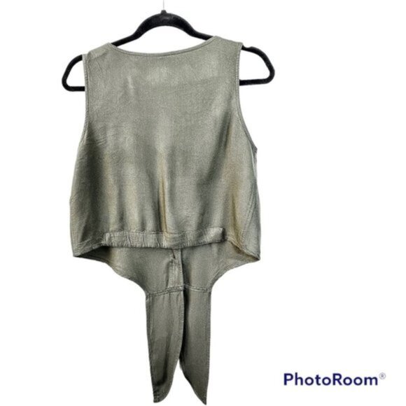 NWOT Japna Handmade Safari Green Tank Top - Picture 12 of 13